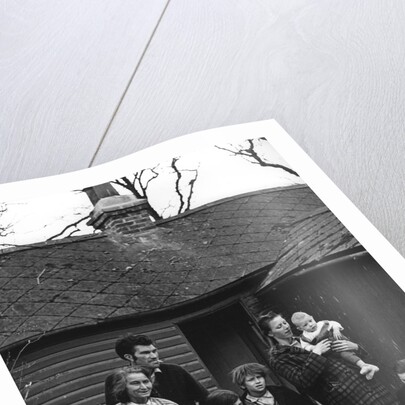 Travelling gipsy family re-housed in a bungalow, Beare Green, Surrey, 1964 by Tony Boxall