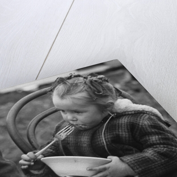 Gypsy girl eating, 1960s by Tony Boxall