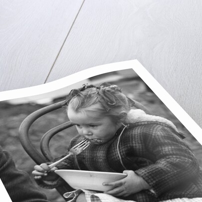 Gypsy girl eating, 1960s by Tony Boxall