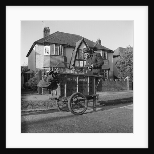 Gipsy knife-grinder, Horley, Surrey, 1963 by Tony Boxall