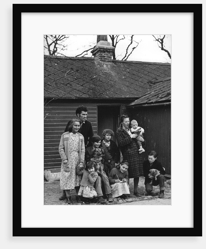 Travelling gipsy family re-housed in a bungalow, Beare Green, Surrey, 1964 by Tony Boxall