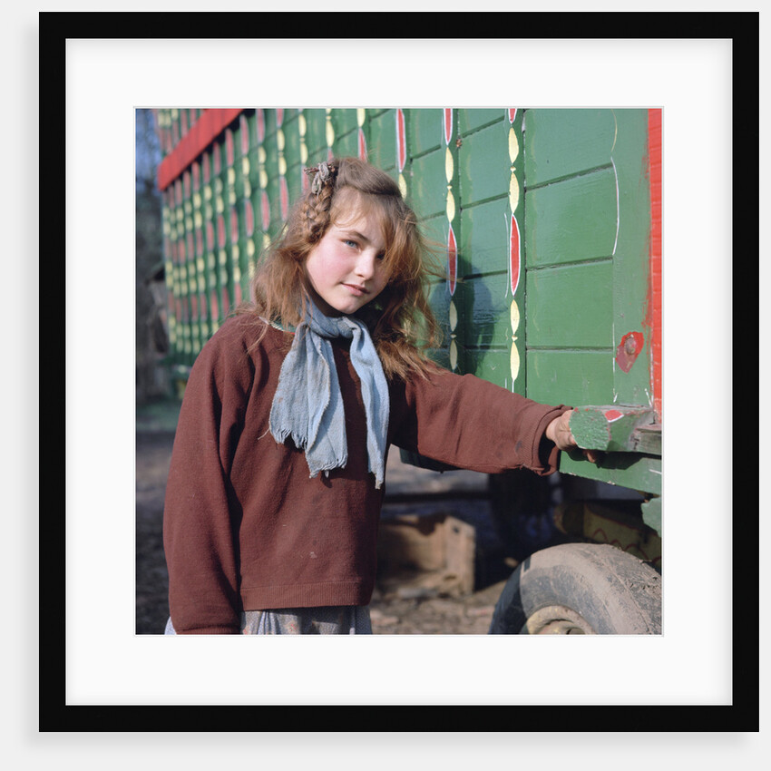 Gipsy girl, member of the Vincent family, Charlwood, Newdigate area, Surrey, 1964 by Tony Boxall