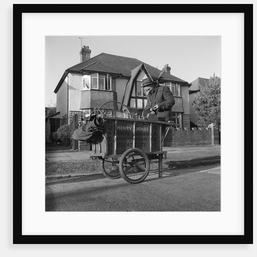 Gipsy knife-grinder, Horley, Surrey, 1963 by Tony Boxall