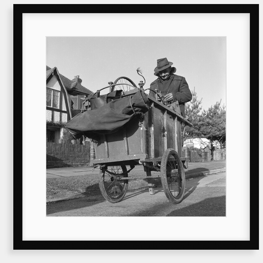 Gipsy knife-grinder, Horley, Surrey, 1963 by Tony Boxall