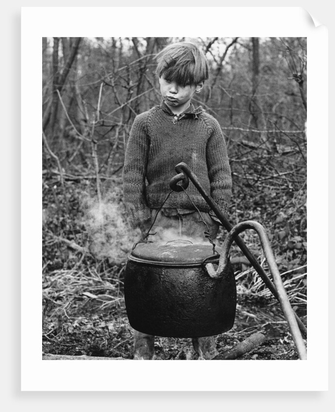 Gypsy boy with cauldron, 1960s by Tony Boxall