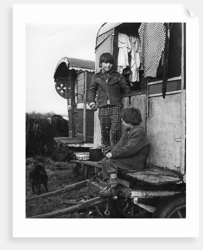 Gypsy boys playing, 1960s by Tony Boxall