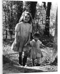 Janie and Daphne, gipsy girls, Charlwood, Surrey, 1964 by Tony Boxall