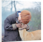 Gipsy boy with a dog, Charlwood, Newdigate area, Surrey, 1964 by Tony Boxall