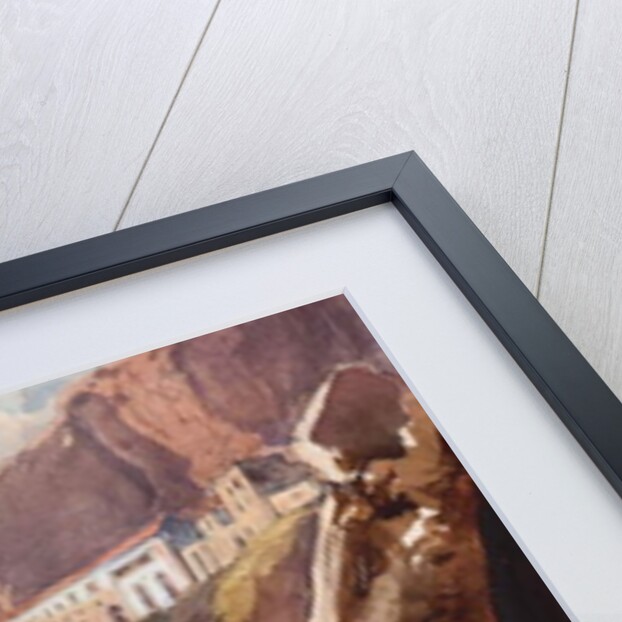 The Capuchin Monastery at Amalfi from the beach, with additions by Prince Alfonso Maria di Borbone by Giacinto Gigante