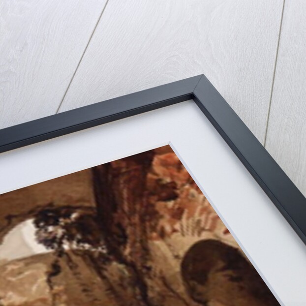 Woman praying at vaulted shrine in the amphitheatre of Pozzuoli, with additions by Princess Maria Annunziata di Borbone by Giacinto Gigante