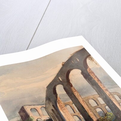 Women beneath the Roman aqueduct at Maddaloni, with additions by a Borbone pupil, possibly Princess Maria Annunziata di Borbone by Giacinto Gigante