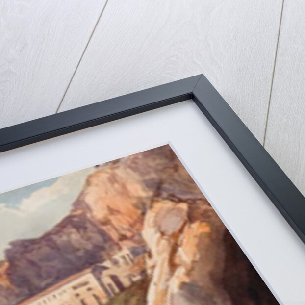 The Capuchin Monastery at Amalfi from the beach, with additions by a Borbone pupil by Giacinto Gigante