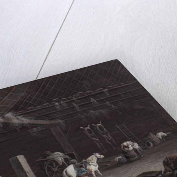 The white horse: barn interior by Johann Christoph Dietzsch