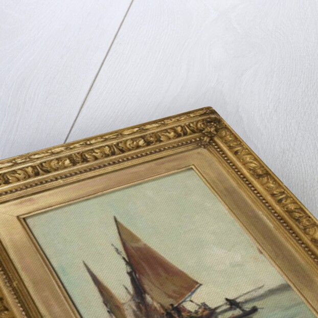 Venetian barge on the lagoon by E. Aubrey Hunt