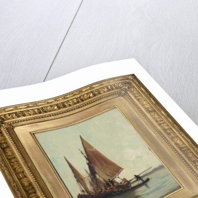 Venetian barge on the lagoon by E. Aubrey Hunt