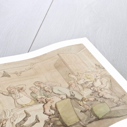Dr Syntax has an accident at the Club by Thomas Rowlandson