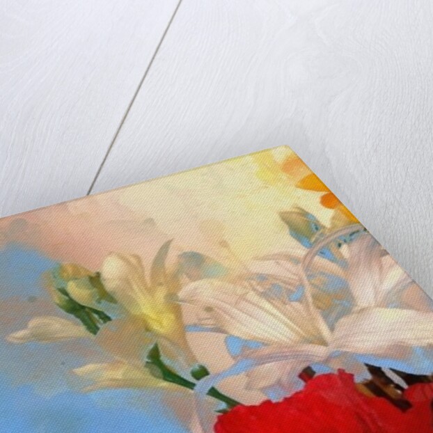 Poppy on blue, 2014 by AlyZen Moonshadow