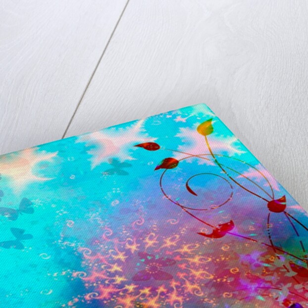 Turquoise Sea/Sky with Butterflies, 2014 by AlyZen Moonshadow