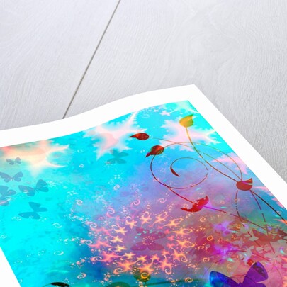 Turquoise Sea/Sky with Butterflies, 2014 by AlyZen Moonshadow