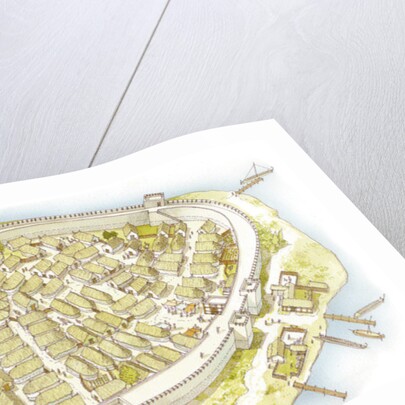 Greece. Polis 8th century. Reconstruction by Fernando Aznar Cenamor