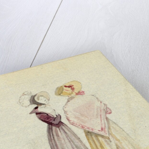 Two women in bonnets, c.1825 by English School