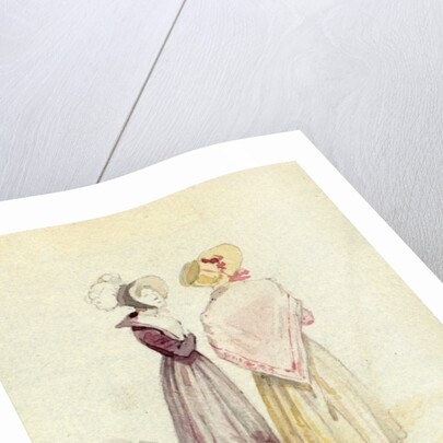 Two women in bonnets, c.1825 by English School
