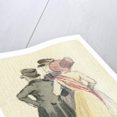 THree figures, c.1825 by English School