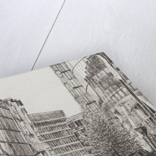 Manchester Deansgate view from cafe, 2010, by Vincent Alexander Booth