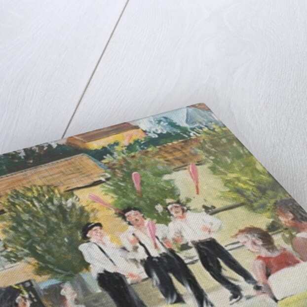 Performers in the square Laignes France. 2006 by Vincent Alexander Booth