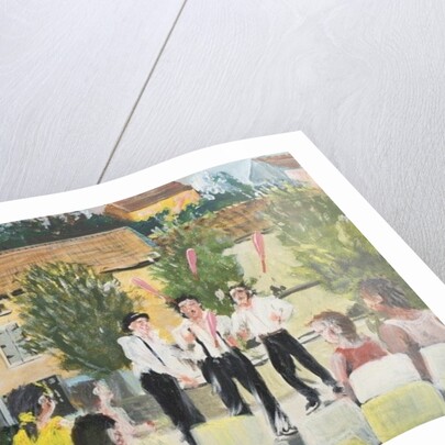 Performers in the square Laignes France. 2006 by Vincent Alexander Booth