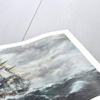 USS Constitution heads for HM Frigate Guerriere 19/08/1812, 2003 by Vincent Alexander Booth