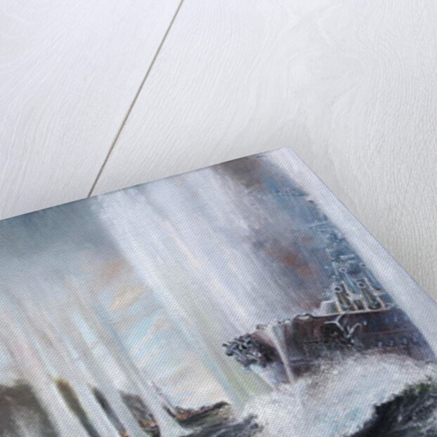 HMS Warspite circles HMS Warrior at Jutland, 31st May 1916, 2018 by Vincent Alexander Booth