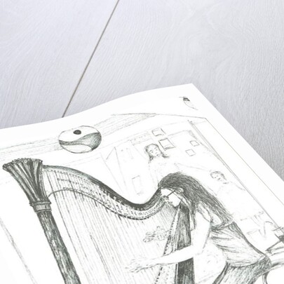 The Harpist 8th day cafe Manchester, 2007 by Vincent Alexander Booth