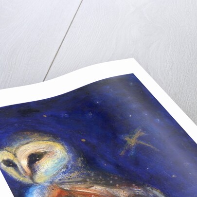 The Owl and the Gold Leaf Dragonfly, 2013 by Nancy Moniz Charalambous