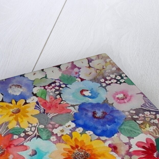 floral quilt by Neela Pushparaj