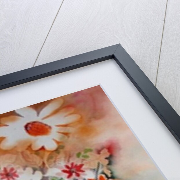 White vase with daisies by Neela Pushparaj