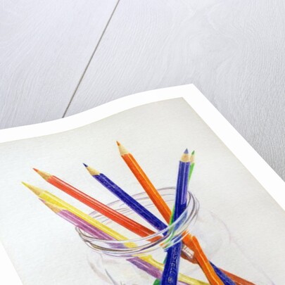 Coloured Pencils in a Jar, 1980 by Alan Byrne