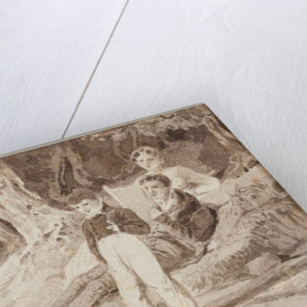 Four figures among the trees on a hot day, 1807 by John Harden