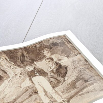 Four figures among the trees on a hot day, 1807 by John Harden