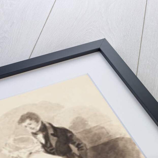 Man standing at a table with three seated women by John Harden