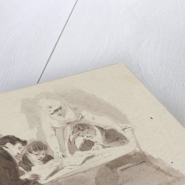 Two boys doing homework, 1811 by John Harden