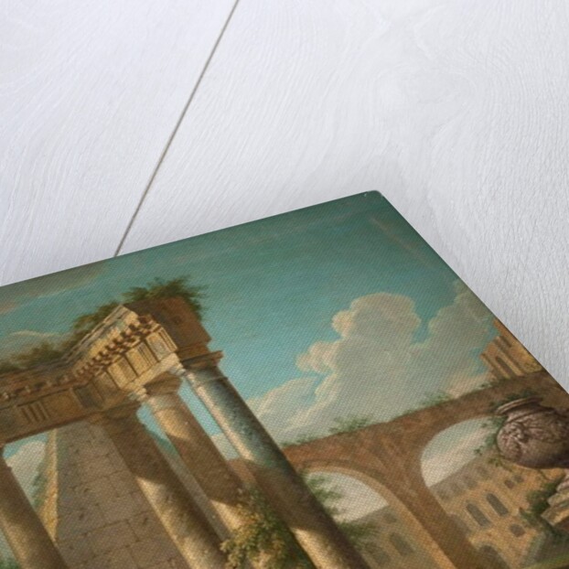 Classical Scene - Ruined Temple, 19th century by Giovanni Paolo Pannini or Panini