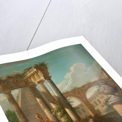 Classical Scene - Ruined Temple, 19th century by Giovanni Paolo Pannini or Panini