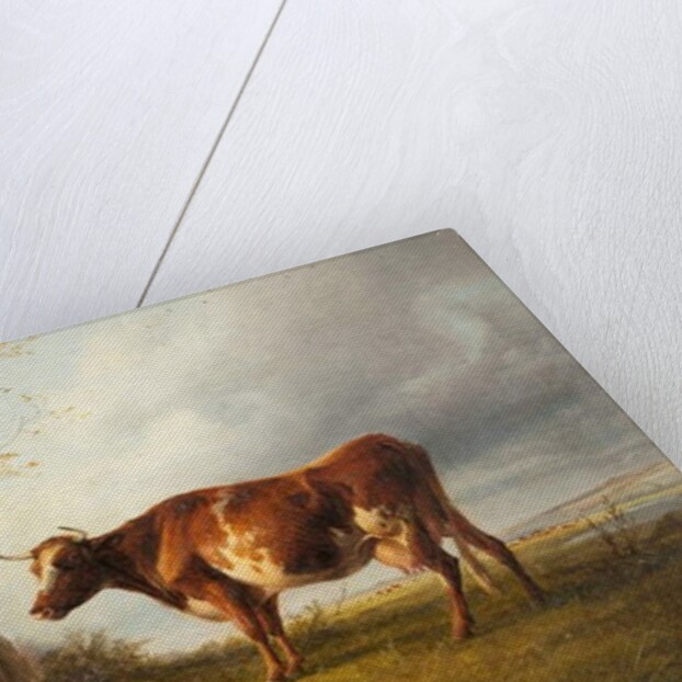 View in Stour Valley with Cow by Thomas Sidney Cooper