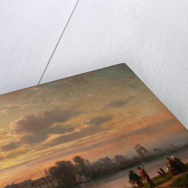 Dutch Sunset Scene, 1873 by Charles Euphrasie Kuwasseg