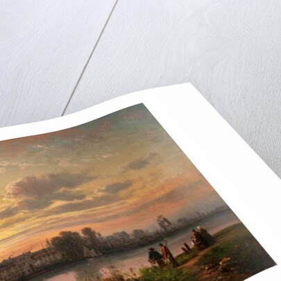 Dutch Sunset Scene, 1873 by Charles Euphrasie Kuwasseg