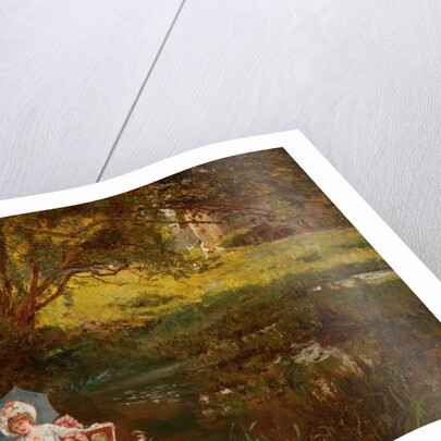 Lady in a Punt by Henry John Yeend King