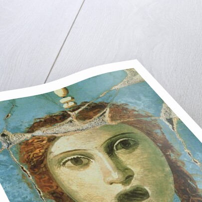 Wall painting of a female head, Pompeii, 1st century AD by Roman Roman