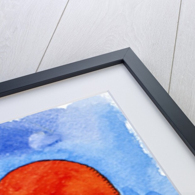 Red heart on blue, 2011 by Jennifer Abbott