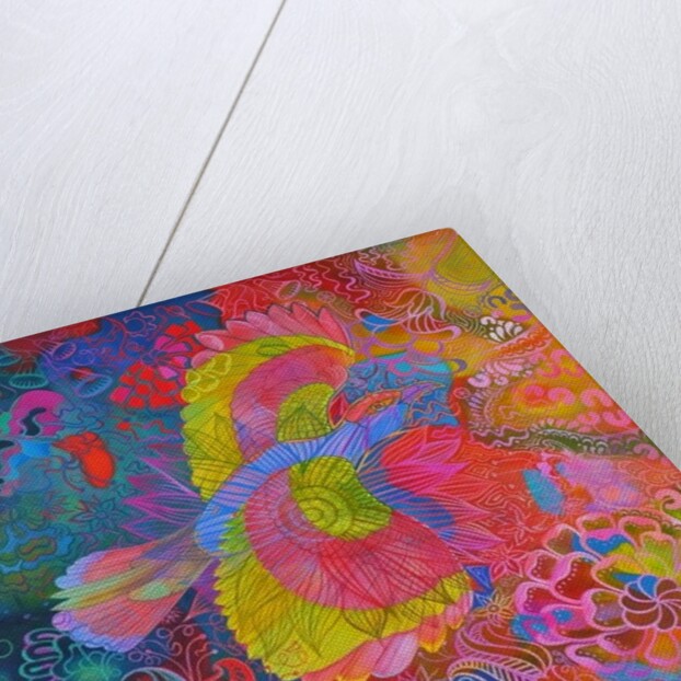 Flying Indian roller bird, 2013 by Jane Tattersfield